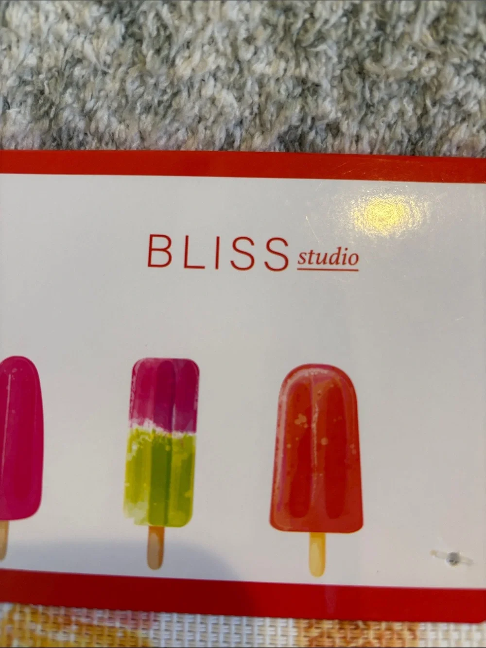 Ice Cream Popsicle Placemat Set of 4 NWT Bliss Studio 13x18” pvc polyester